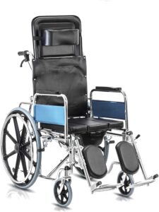 recliner wheelchair with commode